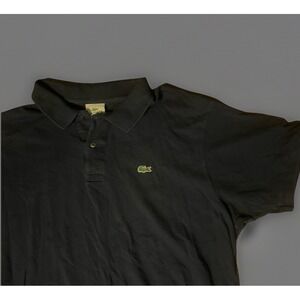 Lacoste Polo Shirt Mens Size 8‎ Black Short Sleeve Golf Preppy Casual